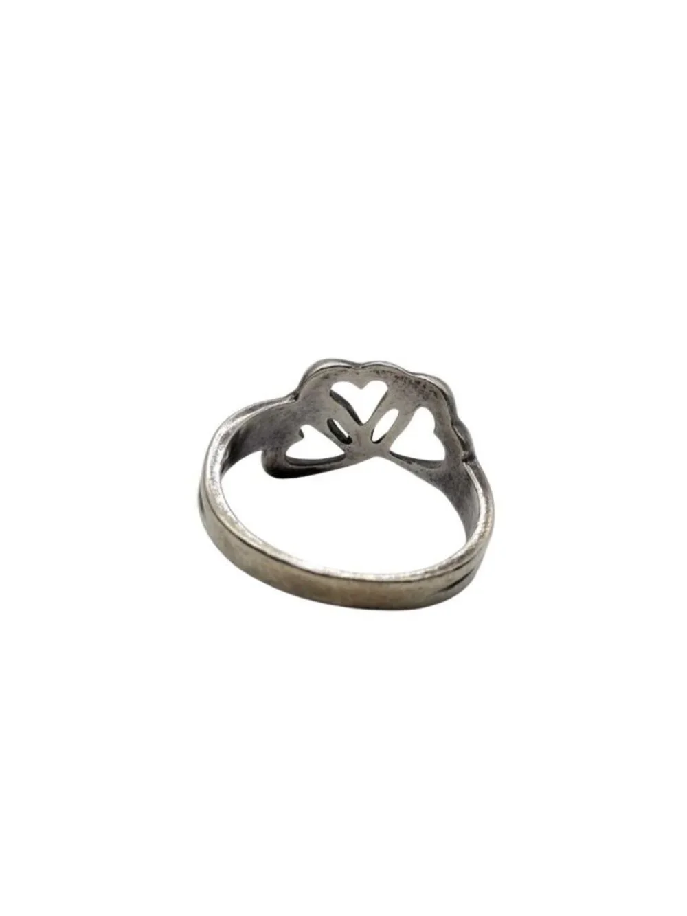 Tiffany & Co Ring Triple Open Heart Silver